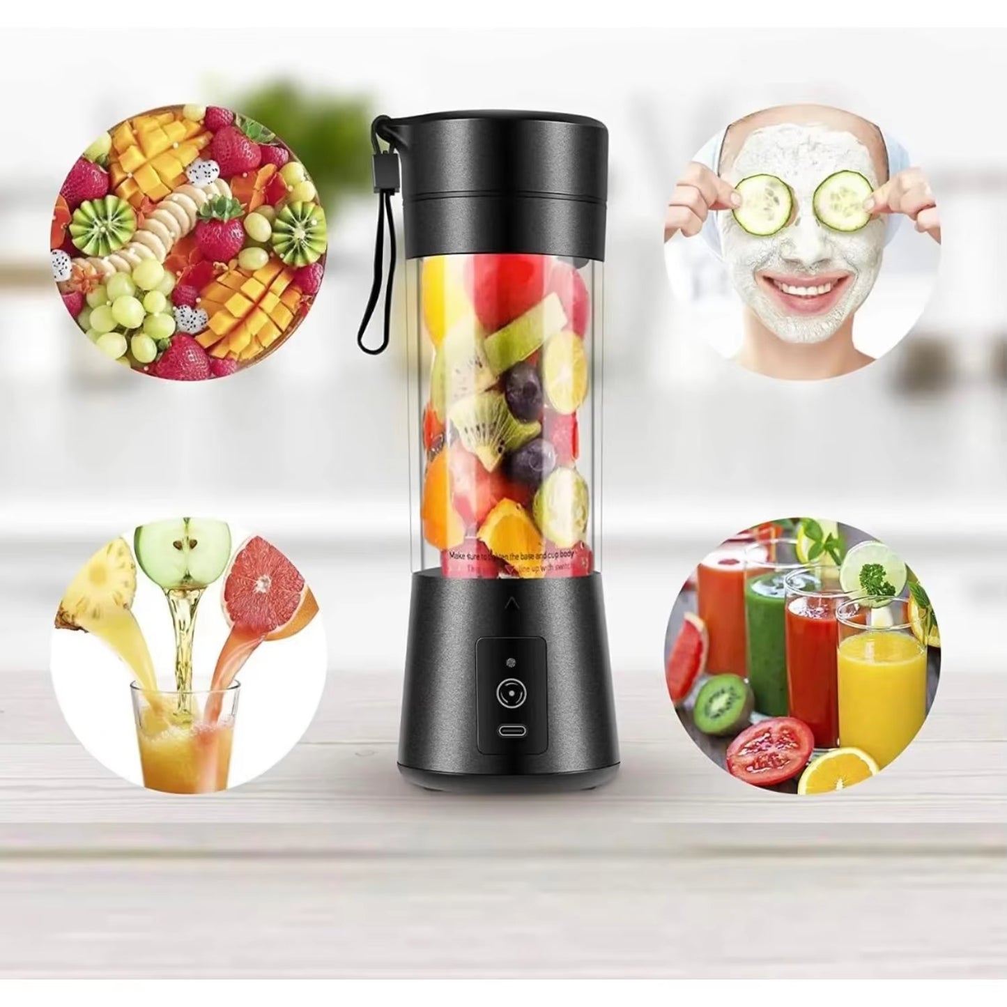 Portable Blender, Mini Personal Blender for Smoothies USB Rechargeable on the Go Mixer Blender Personal Size Rechargeable USB,