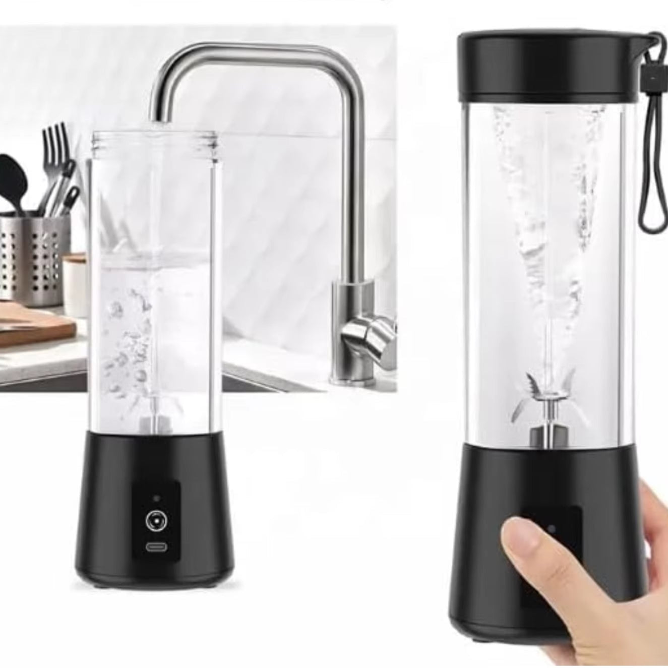 Portable Blender, Mini Personal Blender for Smoothies USB Rechargeable on the Go Mixer Blender Personal Size Rechargeable USB,